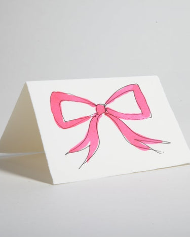 Hand-Painted Card Envelope in Pink Ribbon from Scribble & Daub